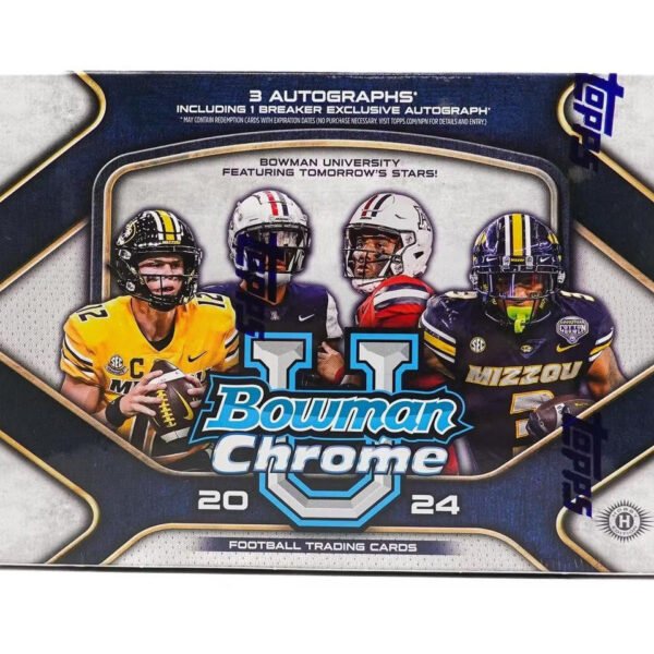 2024 Bowman Chrome University Football Breaker's Delight 10 Box Case
