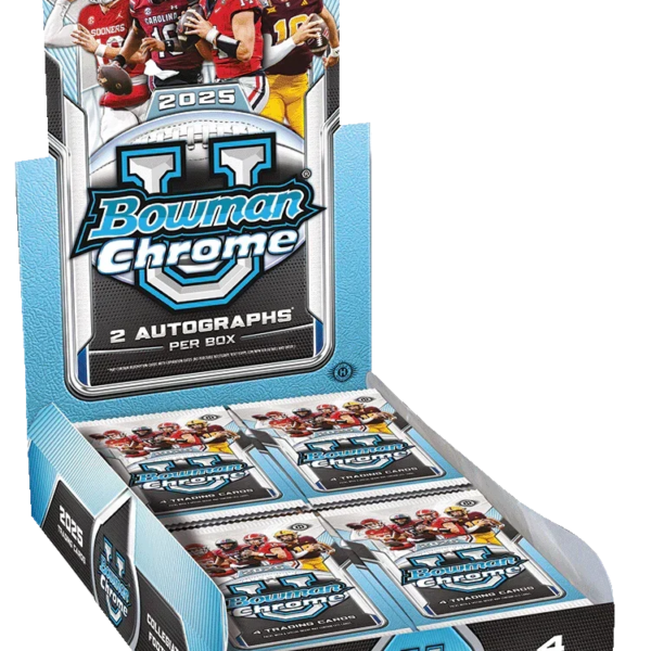 2025 Bowman Chrome University Football Hobby 12 Box Case