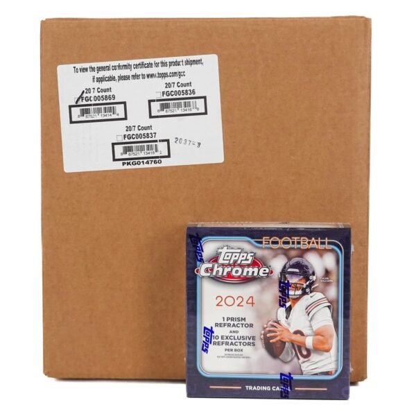 2024 Topps Chrome Football Mega 20-Box Case