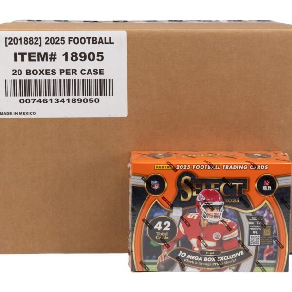 2025 Panini Select Football Mega Hobby 20-Box Case