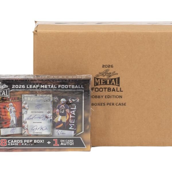 2026 Leaf Metal Football Hobby 10-Box Case