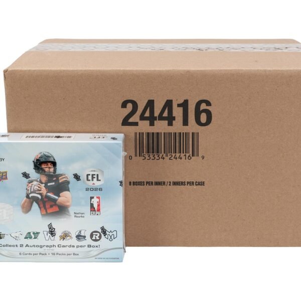 2026 Upper Deck CFL Canadian Football League Hobby 16-Box Case