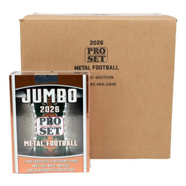 2026 Leaf Pro Set Metal Football Hobby Jumbo 8-Box Case