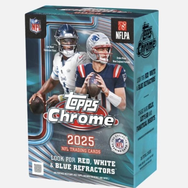 2025 Topps Chrome Football Blaster Box 40 Box Case